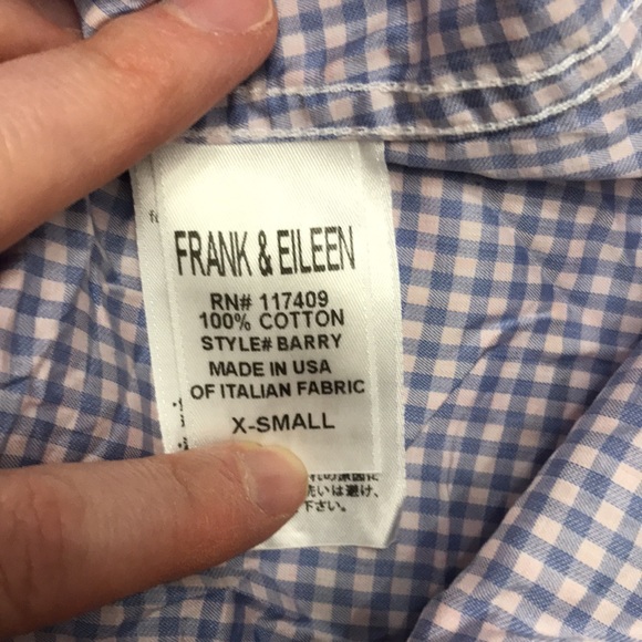 Frank & Eileen Barry Checkered Button-Down Purple Shirt XS - Picture 14 of 14